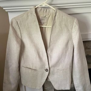 Ann Taylor Loft 10 Petite Linen Blazer